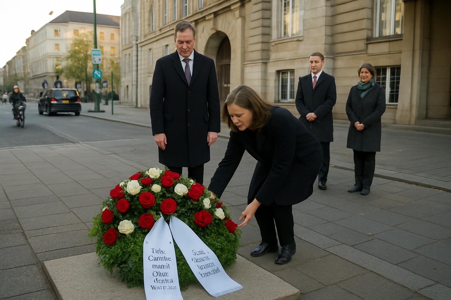 Kranzniederlegung zum Gedenken an die Opfer des Zweiten Weltkrieges - Reinickendorf