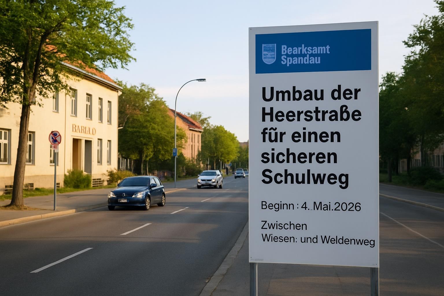 Umbau der Heerstraße für einen sicheren Schulweg - Spandau
