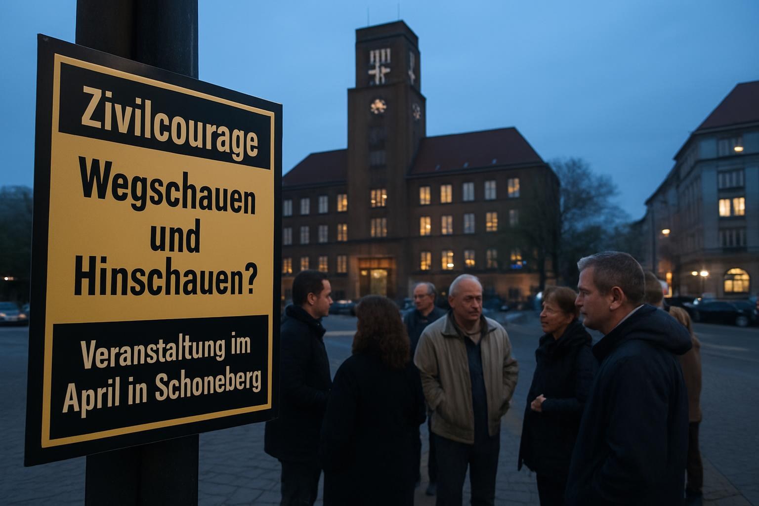 Veranstaltung zum Thema „Zivilcourage – Wegschauen und Hinschauen?“ im April in Schöneberg - Tempelhof-Schöneberg